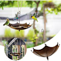 Miniatyrbillede 1 af 4: Parasol Fuglefoderhus Hængende Fuglebad Bakke, Dekorativ Vildtfuglefoder Platform Frøbakke Til Have Baghave Dekoration 2pcs