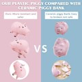 Miniatyrbilde 4 av 5: Creamily® Hamm Toy Story Plast Sparegris Sparebøsse for barn og voksne bursdagsgave med søt emballasje, rosa