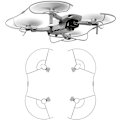 Miniatyrbild 1 av 5: Mini 2 SE Propeller Guard för DJI Drone Propeller, Säkerhetstillbehör