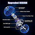 Miniatyrbilde 2 av 5: Flygende Orb Ball 2023 spinnende ball svevende ball spinnende flygende ball fingertupp lysende svevende topp vanndråpe blå?/blå