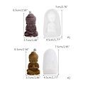 Miniatyrbillede 3 af 10: Buddha Lysfremstilling Dekoration Silikone Resin Form til Røgelse og Lys Cement Statue Form Kunst 0.07 2
