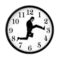 Pikkukuva 1 / 5: Ministry Of Silly Walk Seinäkello Hauska Hiljainen Mykkä Kellot Taidekoriste Black