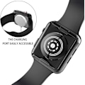 Pikkukuva 5 / 5: [2-Pakkaus] 38mm Kotelo Apple Watch Näytönsuojalle, Täysi Peittävä Suojakotelo TPU HD Erittäin Ohut Kuori (1 Musta + 1 Läpinäkyvä)