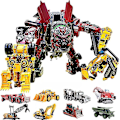 Miniatyrbillede 1 af 2: Aoyi Cool 8 i 1 Oversize Devastator Transformationslegetøj Dreng Anime Hook Actionfigurer Robot Bil Teknologi Køretøj Model KidsDB AOYI H6001*8A