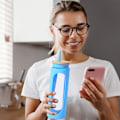 Miniatyrbilde 5 av 5: 600 ml glasskopp, med bambuslokk og sugerør, sølesikker glassflaske, med silikondeksel, BPA-fri.【HY】