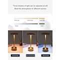 Miniatyrbillede 3 af 6: LED Bordlampe, Minimalistisk Trådløs Bordlampe til Stue, USB Bordlampe til Soveværelse gold