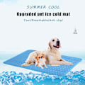Miniatyrbilde 4 av 8: Hunde- og kattekjølematte, pustende katte- og hundeeggmatte, komfortabel sklisikker kattesengmatte blå【HY】 Blue L
