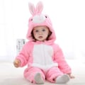 Pikkukuva 3 / 4: Bran Unisex Vauvan Haalari Söpö Lämmin Tikki Eläin Pitkähihainen Vetoketjullinen Paksu Fleece Syksy Talvi Lasten Vaatteet pinkki pink 90cm