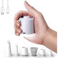 Miniatyrbilde 1 av 6: Elektrisk luftpumpe, oppladbar batteripumpe med lampe, mini