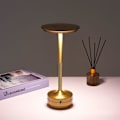 Miniatyrbillede 1 af 6: LED Bordlampe, Minimalistisk Trådløs Bordlampe til Stue, USB Bordlampe til Soveværelse gold