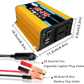 Pikkukuva 4 / 5: 12v 220v invertteri, 4000W puhdas siniaalto invertteri DC 12V 220V/110V autoinvertteri kaksoisjännite näytöllä ja USB-porteilla 4.2A laturi