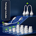 Miniatyrbillede 7 af 10: Højtydende vandtæt PoE Splitter Adapter Udendørs Power Over Ethernet Splitter Anti-interferens Plug-&Play