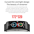 Miniatyrbillede 4 af 6: Ny E600 Blodsukker Pulsmåler Blodtryksmåler Sundheds ECG+PPG Smart Watch IP68 Vandtæt Sports Smartwatch Red