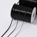 Miniatyrbilde 5 av 5: 80m/spole 2mm svart sateng svart nylontråd for å lage armbånd,