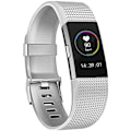 Pikkukuva 1 / 4: Älykello, rannekorun korvaava ranneke yhteensopiva Fitbit Charge 2:n kanssa, klassiset ja erityiset säädettävät urheilurannekkeet (Metalli-Hopea-S)