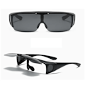 Pikkukuva 1 / 6: Uudet polarisoidut linssit miesten ajo- ja kalastussaurinkolasit, peittävät miinuslasit, käännettävät Polaroid-aurinkolasit, Oculos De Sol Masculino Flip gray lens