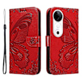 Miniatyrbilde 1 av 5: Lommeboketui for vivo S19 5G/V40 5G Støtsikkert Flip Blomster Sommerfugl Lær Telefonetui Stil B Style B Multicolor
