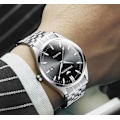 Miniatyrbillede 5 af 5: Herre Business Quartz Ur, Analog Vandtæt Lysende Dato Casual Armbåndsur A-Black