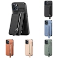 Miniatyrbillede 1 af 5: Læder Kortholder Magnetisk Wallet Telefon Cover iPhone 14 /14 Pro/14 Pro Max, iPhone 13 /13 Pro/13 Pro Max, iPhone 12 /12 Pro/12Pro Max - Sort