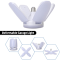 Miniatyrbillede 5 af 8: 60W LED-garagelys, E27 6000 lumen sikkerhedslys, deformerbart værkstedslys med 4 justerbare paneler, superlys stærkt dagslys til garage,