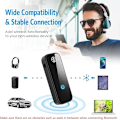 Pikkukuva 2 / 6: Bluetooth-sovitin autoon, 2-in-1 Bluetooth 5.0 -vastaanotin autoon näytöllä, sopii autoihin, kaiuttimiin, stereolaitteisiin ja kuulokkeisiin