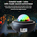 Miniatyrbillede 2 af 11: Stjerneprojektor LED Batteri - Galaxy Stjerneprojektor - 2,5 timer Sort Black RECHARGEABLE - 2.5h playtime