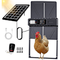 Miniatyrbild 1 av 5: Solardriven Automatisk Hönshusdörr, Vattentät och Hållbar, Automatiska Hönshusdörrar i Aluminium med Timer, IP45 för Hemmagård【HY】