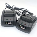 Miniatyrbillede 4 af 5: Oplader kompatibel med Makita Lithium 18v 21v batteri Anvend strøm EU stik sort ingen