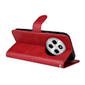 Miniatyrbillede 5 af 9: SKALO Xiaomi Redmi 14C PU Læder Wallet Case - Flere Farver Red RED
