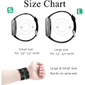 Pikkukuva 6 / 6: Älykellon rannekoru, yhteensopiva Fitbit Versa -älykellon, Versa 2:n ja Versa Lite SE -kellojen kanssa naisille ja miehille (Musta-L)