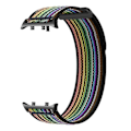 Pikkukuva 1 / 3: Huawei Watch D2 -kelloon sopiva nyloninen kellon ranneke, säädettävä korvaava rannekoru - Sininen Harmaa LGL Monivärinen Multicolor Black Rainbow