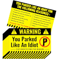 Miniatyrbilde 1 av 5: 100 stk. \"Dårlig Parkering\"-kort Du Parkerte Som En Idiot-kort 8,9 x 5,1 cm \"Dårlig Parkering\"-klistremerker Morsom Parkeringsbot