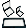 Miniatyrbillede 3 af 7: 6 stk. 3D Flydende Monter, Smykkeorganisator til Displayboks, til Smykkedisplay (Sort)