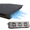 Miniatyrbild 1 av 9: PS4 Slim Turbo Kylfläkt Extern USB-kylare, Automatisk Temperatur Sensor Kontrollerad Radiator Värmeavledning för Playstation 4 Slim【HY】