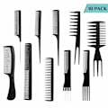 Miniatyrbild 1 av 3: 10-pack med olika kammar Black Black