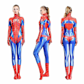Miniatyrbilde 2 av 3: Kvinners Spiderman Superhelt Sexy Jumpsuit Kostyme Jente Cosplay Antrekk Rød Ed 2XL