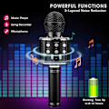 Pikkukuva 3 / 3: Karaoke Bluetooth -langaton mikrofoni, lapsi- ja aikuisille sopiva mikrofoni, 5 äänenmuutinta