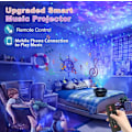 Miniatyrbillede 5 af 7: Galaxy Natlys / Rumlampe Stjerneprojektor med Bluetooth Højtaler Sort Black GALAXY - BASIC BLUETOOTH