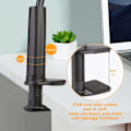 Miniatyrbillede 2 af 5: iPad Holder til Seng, Stativ, Bordmontering, Klemme, 76 cm Fleksibel Armklemme til iPad Mini Air Galaxy Tabs Nintendo 4-10.5\" Enheder, Hvid【HY】