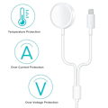 Miniatyrbillede 2 af 5: Apple Watch S1/S2/S3/S4/S5/S6/S7/S8/SE/Ultra Kompatibel Ur-oplader, 2 i 1 Magnetisk Ladekabel