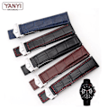 Pikkukuva 2 / 5: Tag Heuer aito nahkaranneke - 19mm/20mm/22mm miesten kellon ranneke taittolukolla - musta/punainen/musta nahkakello - WELLNGS musta punainen ei 19mm black red no
