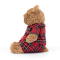 Miniatyrbilde 3 av 3: Jellycat Bartholomew Teddybjørn Plysj, 28 cm Myk Kos Klassisk Gave til Barn Rød rutete pyjamasbjørn Red plaid pajamas bear 28cm