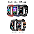 Miniatyrbild 2 av 6: Ny E600 Blodsocker Puls Blodtrycksmätare Hälsa EKG+PPG Smart Klocka IP68 Vattentät Sport Smartwatch Red