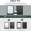 Miniatyrbilde 2 av 10: 6,8 tommers E-leser Folio-deksel 11. generasjon Beskyttende skall SVART Black