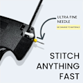 Miniatyrbillede 2 af 5: Stitch Quick Tøjfikser, Mini Håndholdt Symaskine, Hurtig Fastgørelse af Quiltstof, Oplægningsværktøj, Mikro-mærkningsværktøj til Tøj Black