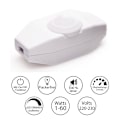 Miniatyrbilde 2 av 5: Lysdimmer, dreiebryter med hvit 220-230V kabel, trykknapp for dimbare LED-er