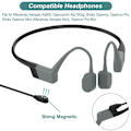 Miniatyrbilde 1 av 4: Kissmart Lader for AfterShokz Aeropex AS800, OpenComm, Shokz OpenRun, OpenRun Mini, OpenRun Pro Erstatningslader for Shokz [1m] 2