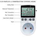 Pikkukuva 3 / 5: Digitaalinen / Lämmittävä jäähdytystermostaatti pistorasia LCD-lämpötilansäädin, 230v Kasvihuoneen lämpötilansäätimelle/terraariotermostaatille (pistorasia)