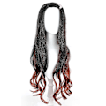 Miniatyrbild 3 av 5: Demon Slayer Kamado Nezuko Cosplay Kostym för Halloweenfest Anime Set Presenter Endast Only Wig One Size - Wig