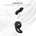 Pikkukuva 3 / 5: Silikoniset korvakappaleparit, jotka ovat yhteensopivia AirPods 1:n ja 2:n kanssa, pehmeät liukumattomat silikoniset urheilunappikuulokkeet, tippumista estävät geelikuulokkeet (musta)